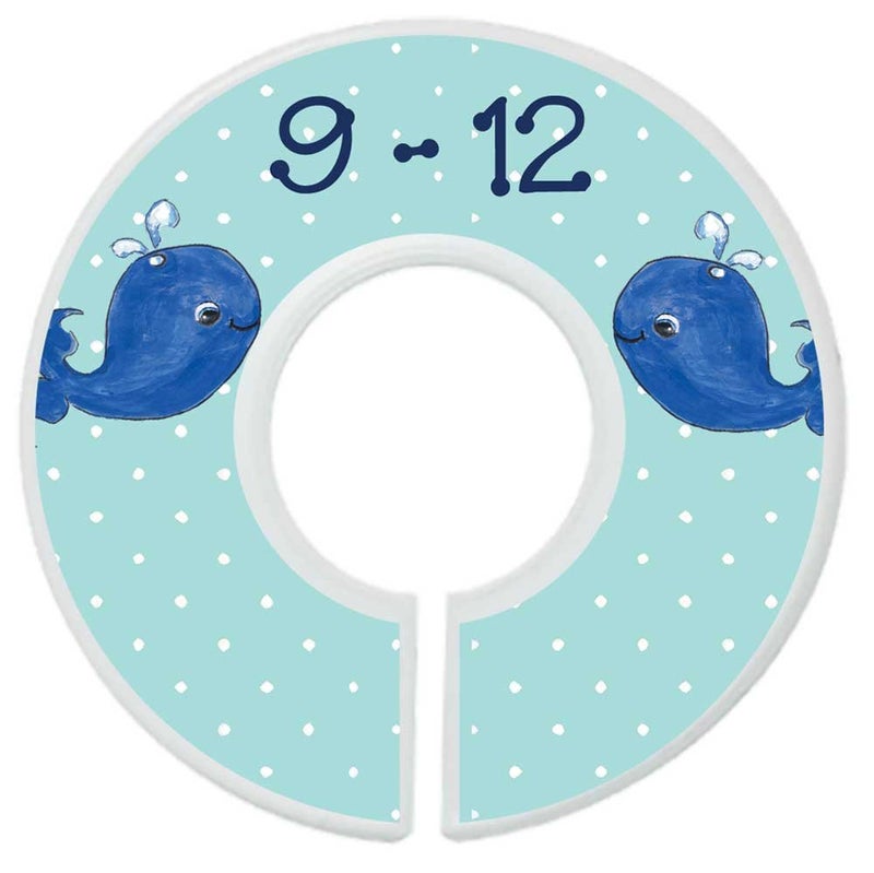 Mumsy Goose Baby Closet Dividers Nursery Closet Dividers Closet Organizers Whales - Image 5